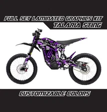 TALARIA STING Violet Black Stickerbomb Decals Stickers Skin Wrap Graphics Kit