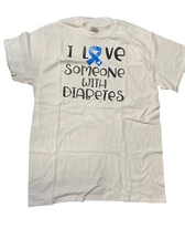 I love someone........ Medium Short Sleeve Shirt White Shirt with awareness