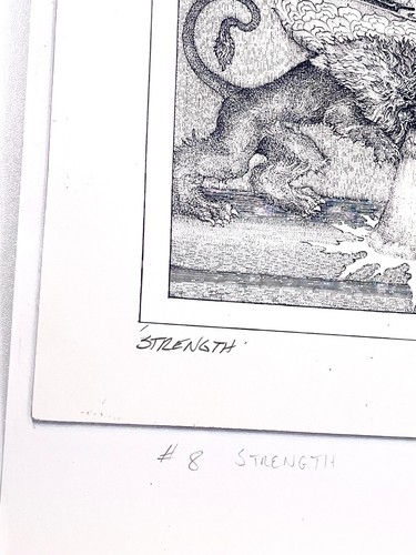 Obra de arte de cartas del tarot firmada por Leigh McCloskey Strength, impresión de prueba 11x17, vintage - Imagen 4 de 9