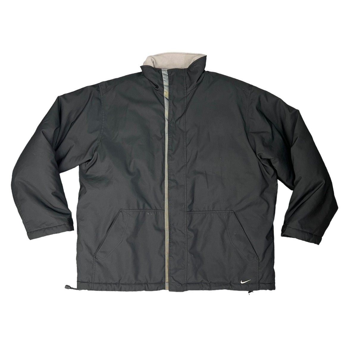 Nike Jacket Mens XXL Black Down Insulated Lined Lightweight Puffer
