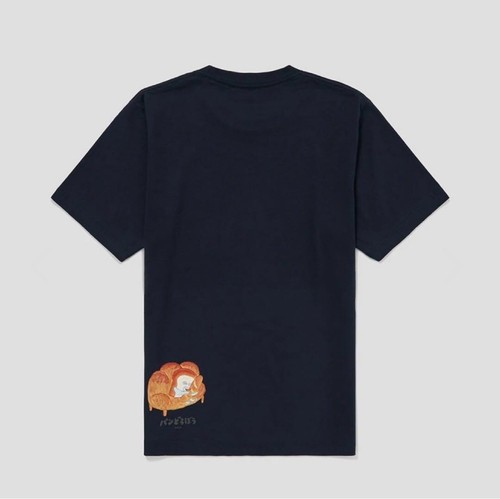 T-Shirt Graniph Brotdieb Größe L-SS marineblau Unisex leicht dehnbar JAPAN NEU - Bild 5 von 29