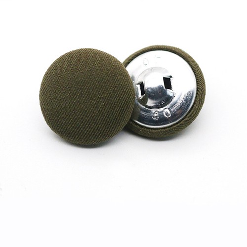 10x Fabric Covered Metal Button Handmade Dress Shirt Clothing Sewing Accessories - Picture 25 of 34