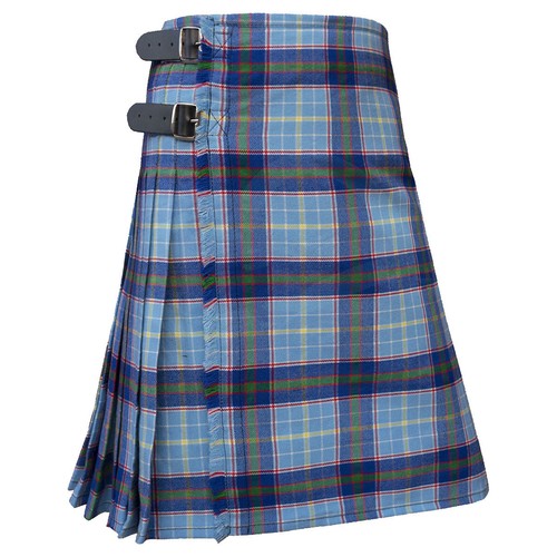 Scottish Handmade Traditional Texas Tartan Kilt 16 OZ Texas Bluebonnet Kilt - Afbeelding 1 van 4