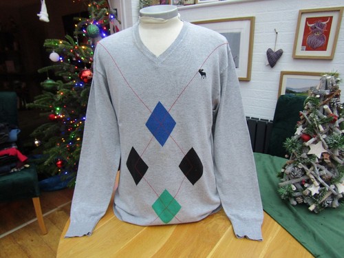 Abercrombie & Fitch Men’s XL Knitted V Neck Jumper - 42" Chest - Imagen 9 de 10