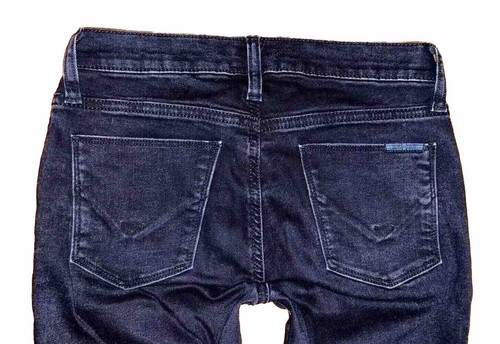 HUDSON Natalie Super Skinny Distressed Black Stretch Jeans Size 24 - Picture 3 of 5