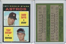 1971 Topps Baseball, #404 Astros Rookies, Buddy Harris, Roger Metzger