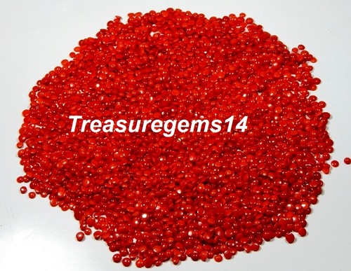 "CORAL CALIBRATED ROUND" 50CT WHOLESALE LOT 100% NATURAL ITALIAN RED CABOCHON - Picture 4 of 6