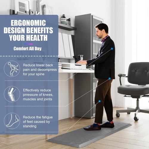 Cushioned Kitchen Mats Anti Fatigue Mats For Kitchen Floor Office & Sink & Laund - Picture 4 of 5