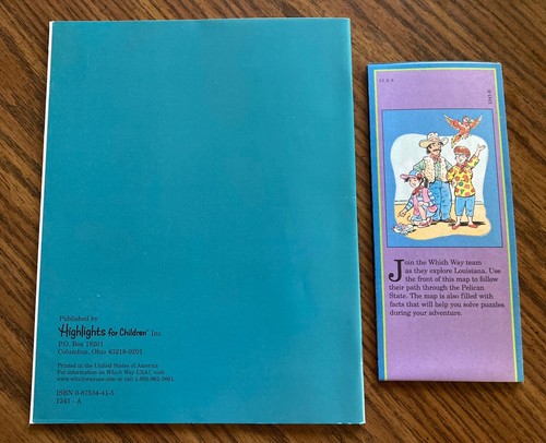 Vintage HIGHLIGHTS WHICH WAY USA? LOUISIANA State Facts Puzzle Book & Map - Picture 3 of 3
