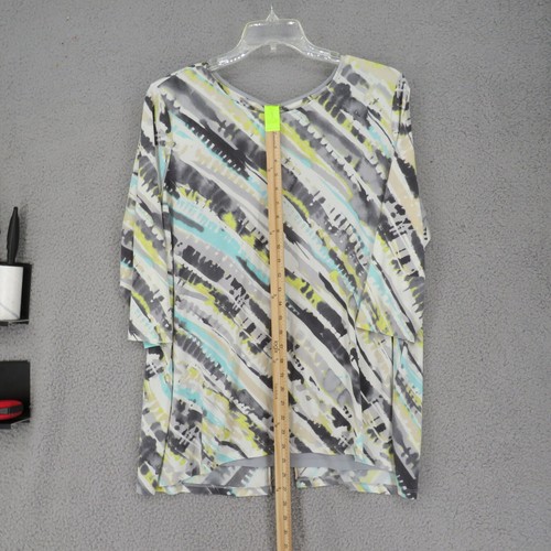 Suéter para mujer ALIA Plus manga 3/4 multicolor talla 2X - Imagen 7 de 13