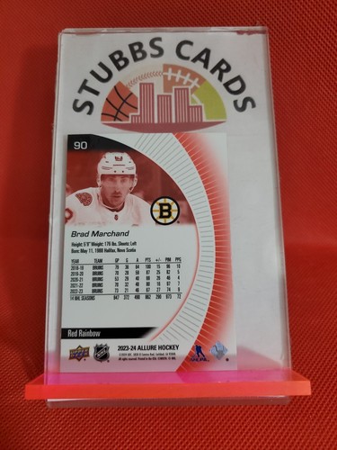 2023-24 Upper Deck Allure Red Rainbow #90 Brad Marchand Boston Bruins - Picture 2 of 2