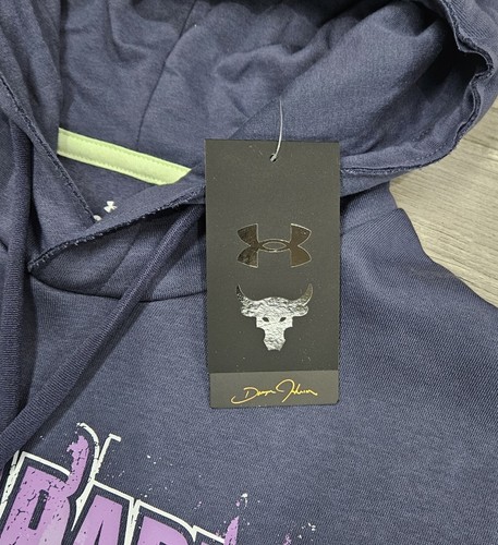 Under Armour Project Iron Paradise Fleece Hoodie Men’s L NEW w/ Tags Blue/Purple - Picture 5 of 10