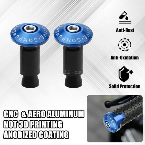 URLWALL For SURRON Light Bee X Blue CNC aluminum Motorcycle Handle End Plug Caps - Picture 2 of 7