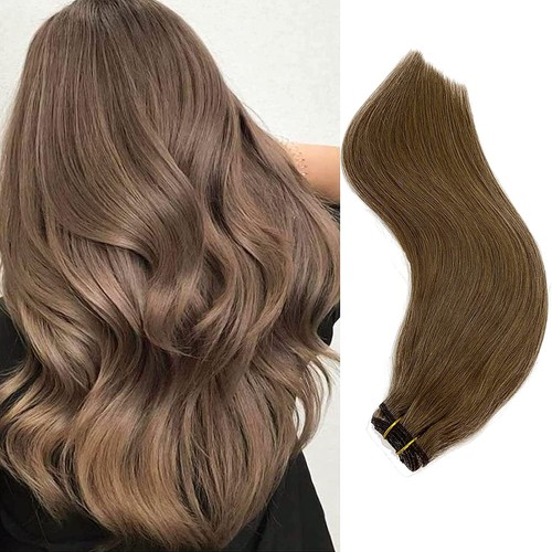 Double Weft Hair Extensions Sew In Weave Remy Russian Human Hair 100g Pre Bundle - Picture 45 of 69