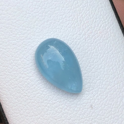 2.8 Carat Natural Blue Color Aquamarine cabochon Loose Gemstone From Pakistan - Picture 3 of 12