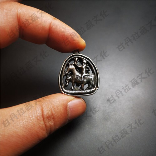 Gandhanra Antique Tibetan Buddhist Amulet,King Gesar,The Hero-Child of Tibet - Foto 9 di 11