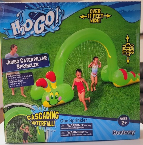 H2OGO! Arco rociador de agua exterior inflable oruga verde Jumbo 11 x 6 pies - Imagen 12 de 13
