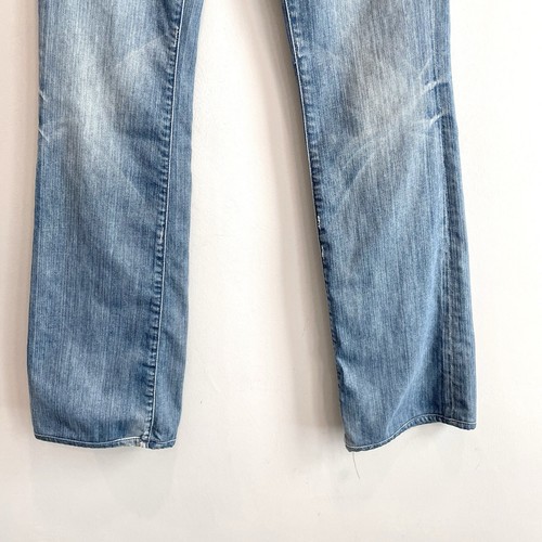 7 FOR ALL MANKIND Women’s 26 Low Rise Bootcut Jeans Whiskered Wash Blue - Picture 3 of 10