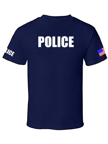 NEU MIT ETIKETT HERREN BEDRUCKT POLIZEI USA FLAGGE SICHERHEITSPERSONAL LUSTIG MASSGESCHNEIDERT HALLOWEEN T-SHIRT - Bild 3 von 12