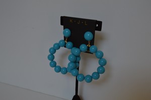 Kenneth-Jay-Lane-Bead-Hoop-Earrings-Turquoise-New