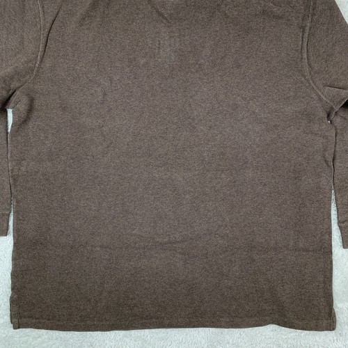 Polo Ralph Lauren maglione maglia cotone a costine marrone 1/4 zip taglia uomo alto 3XLT - Foto 10 di 14