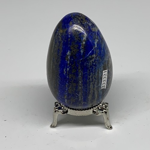 200g, 2.5"x1.7", Natural Lapis Lazuli Egg Polished @Afghanistan, B33321 - Picture 11 of 14