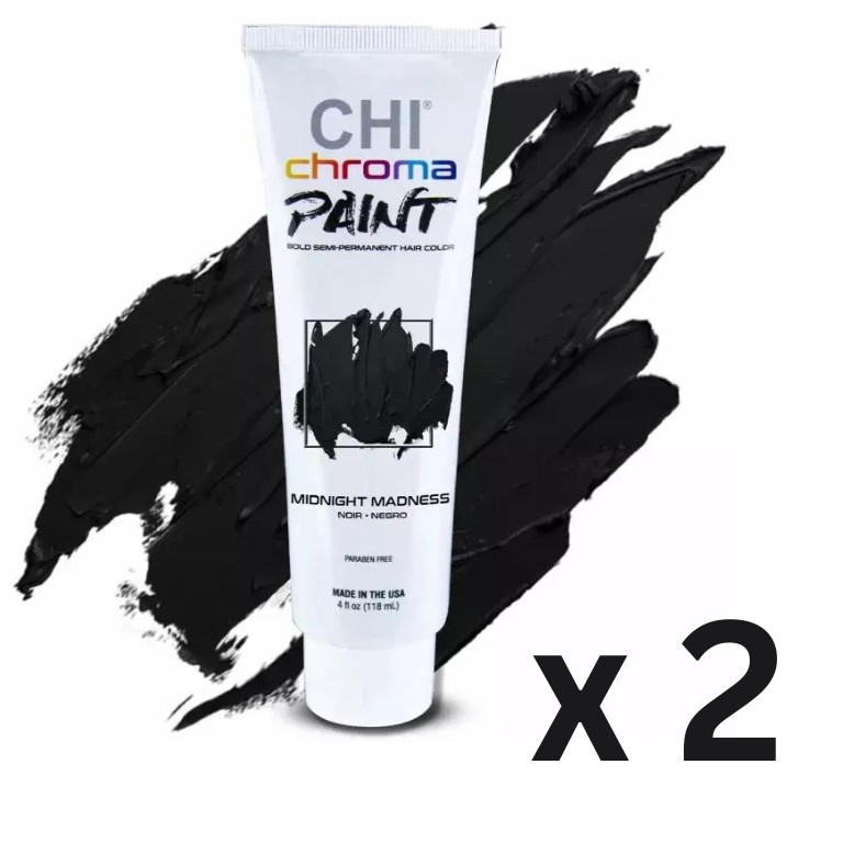 Краска Chi Chroma Paint Midnight Madness/Стойкая полупостоянная краска для волос, 4 унции- Упаковка из 2 штук