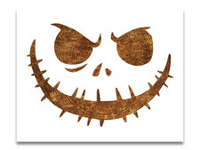 jack Skellington Pumpkin Stencil- Reusable Color, Draw, Paint Custom Stencil Art