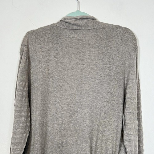 AllSaints Cardigan Grey Edge to Edge Open Long Sleeve Striped UK Size M - Picture 10 of 11