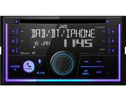 JVC KW-DB95BT Autoradio Bluetooth DAB+ für Citroen C-Crosser 2007-2012 schwarz - Bild 3 von 6