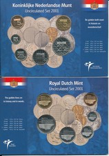 Netherlands / Netherlands - 5+10+25 Cents + 1+2 1/2+5 Gulden 2001 UNC - KMS Set