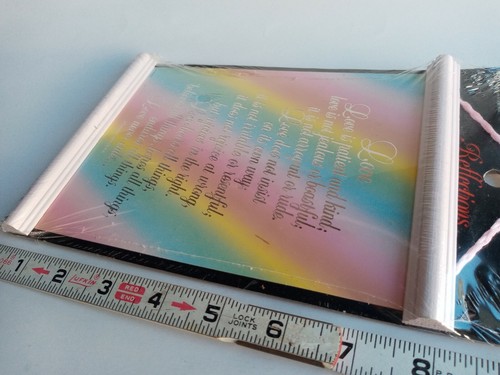 Reflections Hanging Wall Plaque 1 Corinthians 13:4-8 Love In Pastel Colors 1986 - Picture 7 of 8