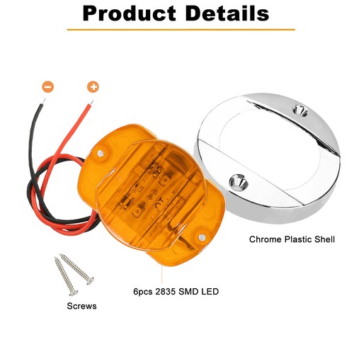 4x Round Car Truck Marine Boat LED Stern Transom Light Cabin Deck Courtesy Light - Foto 42 di 46
