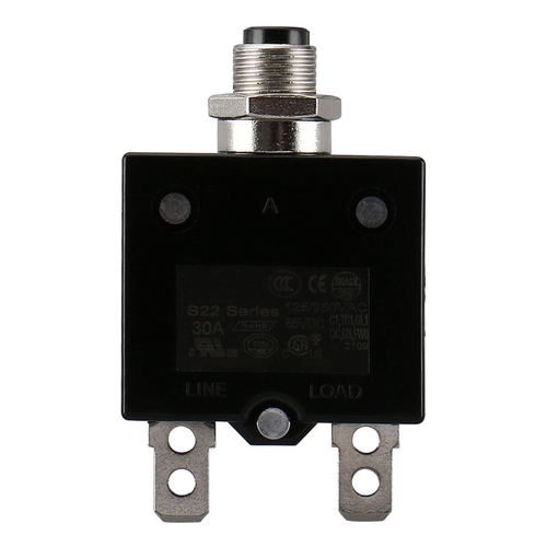 Interruttore Sovraccarico Termico Interruttore Protezione W66-30A 125/250VAC/50VDC Push - Foto 2 di 5