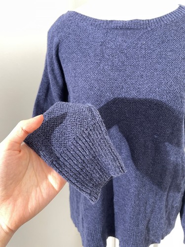 AMERICAN EAGLE OUTFITTERS Soft Drop Cotton Blend Navy Blue Sweater Size XS - Picture 2 of 9