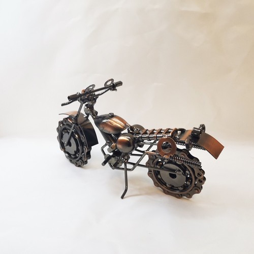 Handgefertigte recycelte Kunst Dirt Bike Altmetall Skulptur Motorrad Modell - Bild 5 von 24