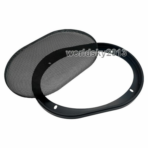 2x Para 6x9 pulgadas Cubierta de Altavoz 6""x9"" Audio Círculo Decorativo Rejilla de Malla de Metal #7 - Imagen 5 de 6