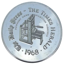 Virginia Token - 1968 The Daily Press Inc. / Times Herald, Newport News VA, BU