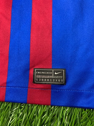 BARCELONA BARCA 2021/2022 FOOTBALL SHIRT JERSEY HOME NIKE ORIGINAL SIZE YOUNG L - Picture 6 of 15
