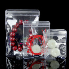 100  Thicken PVC Zip Lock Bags Clear Anti-oxidation Plastic Jewelry Pouches