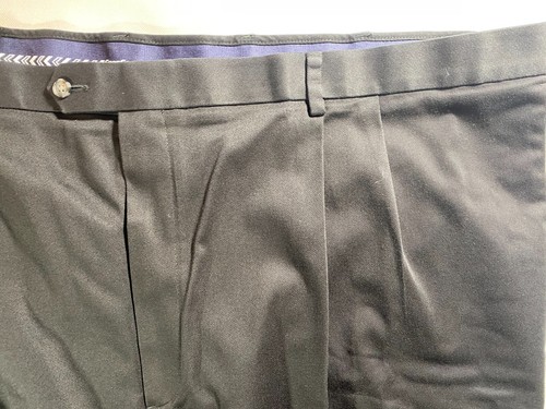 NEW- Big Mens 58 x 32 Roundtree & Yorke TravelSMART Pants Pleated Cotton Black - Picture 5 of 12