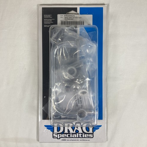 Drag Specialties Chrome Crankcase Breather Kit Harley Big Twin Air Cleaner - Picture 2 of 4