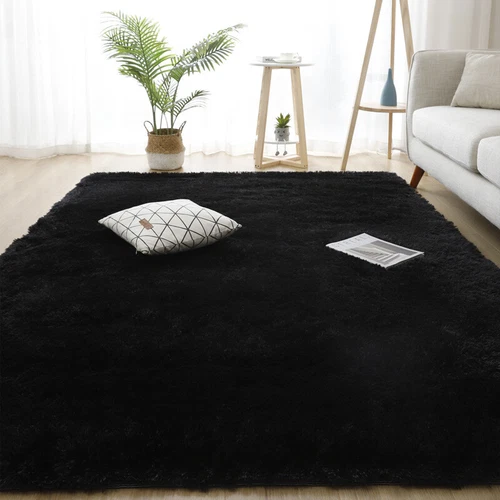 Super Soft Shaggy Rugs Anti-Slip Large Fluffy Rug Living Room Bedroom Carpet Mat - Picture 5 of 35