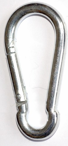 Carabiner Snap Hook 7mm x 70mm 5pc Karabiner Spring Clip Steel body Zinc Plated - Picture 1 of 3