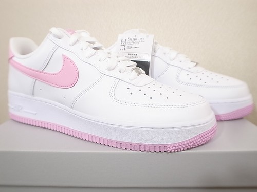 NIKE AIR FORCE 1 '07 WHITE/PINK RISE-WHITE FJ4146-101 US10 - Picture 4 of 9