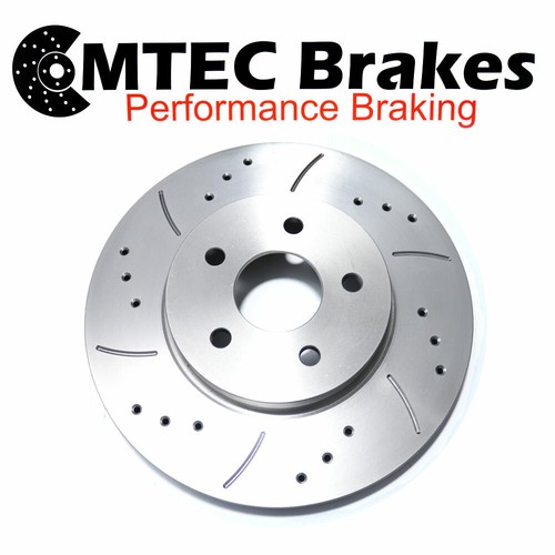 BMW E46 330d 330i 330ci Front MTEC Drilled Grooved Brake Discs & Mintex Pads - Afbeelding 6 van 9