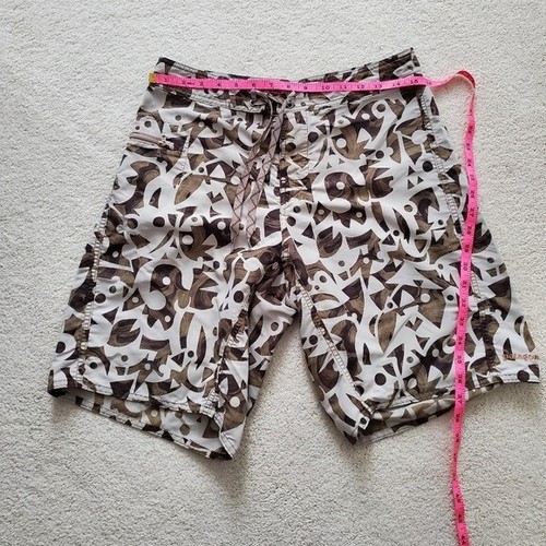 Patagonia Neutral Abstract Wavefarer Unlined Board Shorts sz30 - Picture 3 of 15