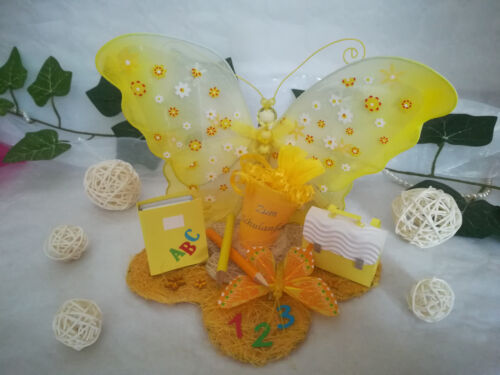 Tischdeko Sisalblüte mit Schmetterling - Bild 1 von 2