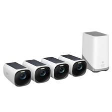 eufy S330 eufyCam3 4-Cam Kit Security Camera Outdoor Wireless 4K Solar Panel AI