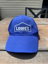 Lowe's Employee Cap Unisex Adjustable Blue White Logo Strapback Uniform Work Hat